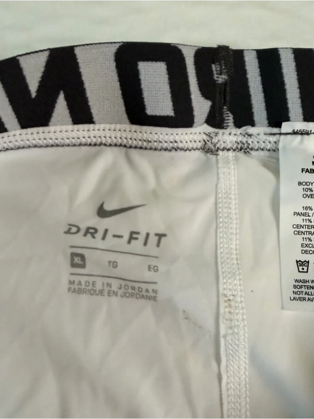 Nike Pro Dri-FIT Youth XL White Capri Leggings Cropped‎ Athletic Pants